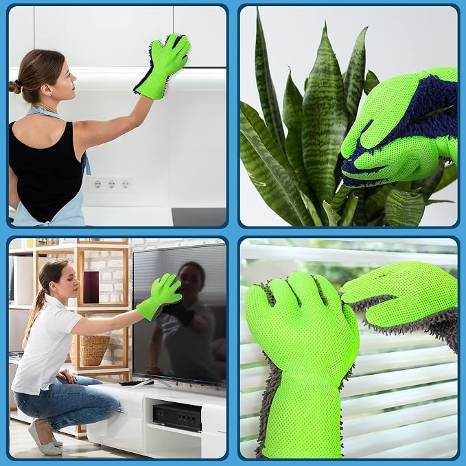 Ferraycle 2 Packs Car Wash Mitt 5 Finger Microfiber Wash Mitts Auto Car Dusting - Image 7