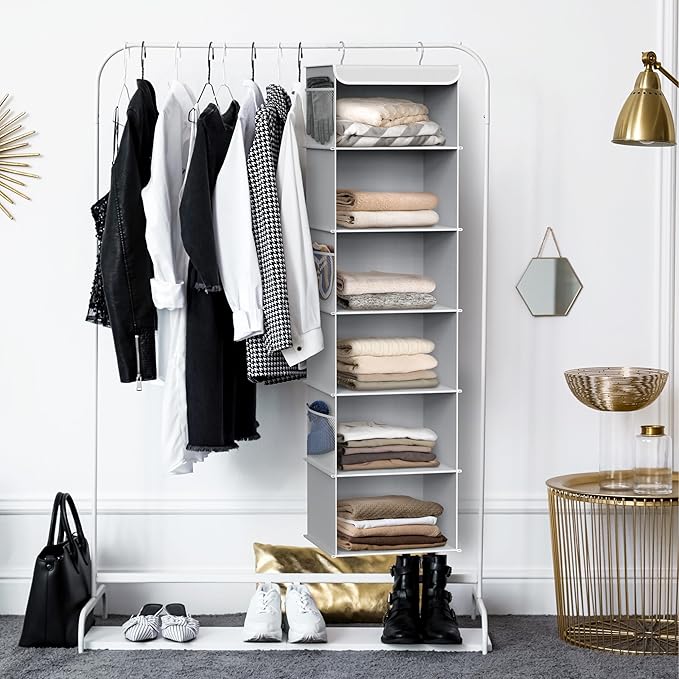 Simple Houseware 6 Shelf Hanging Closet Organizer - Image 5