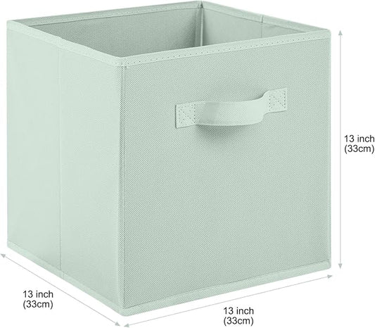 Stero 13x13x13 Inch Fabric Storage Bins 6 Pack Fun Colored Storage Cubes - Image 2