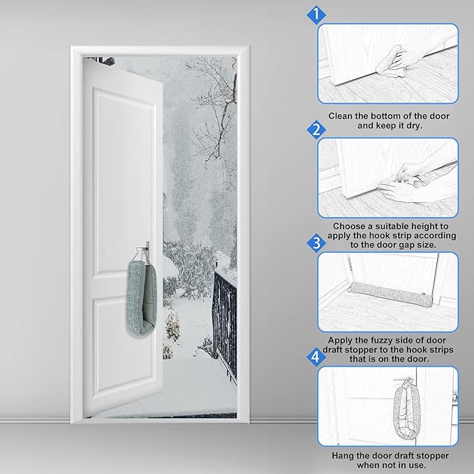 NABOWAN 36" Weighted Under Door Draft Stopper -Triangular Door Draft Blocker - Image 6