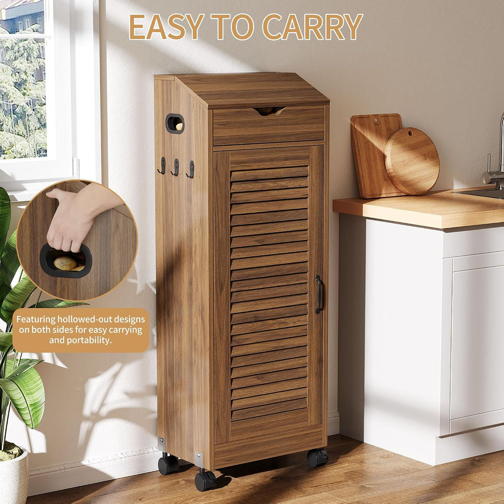 4-Tier Potato Storage Bin, Movable Potato and Onion Storage Bin for Pantry