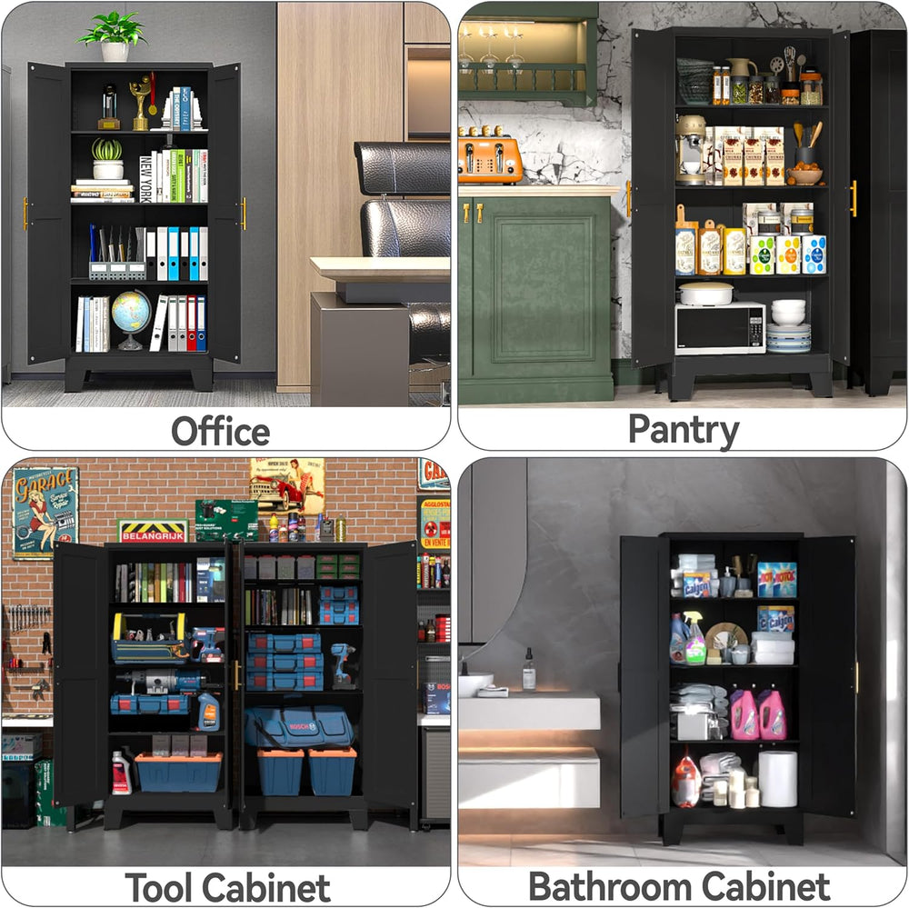 PAOFIN Metal Kitchen Pantry Storage Cabinet
