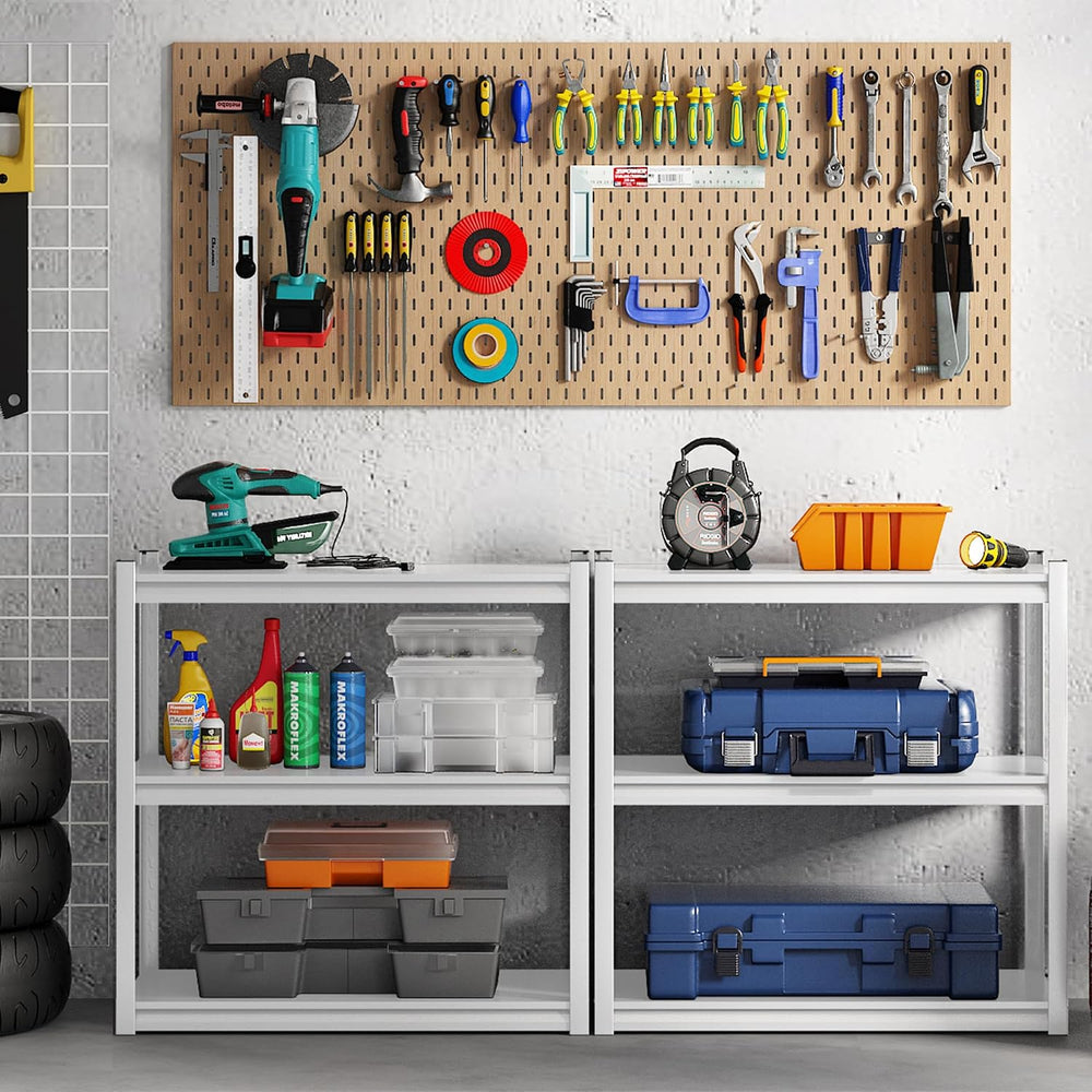 Garage Shelving Adjustable 3 Tier Heavy Duty Metal Storage Shelves Adjustable...