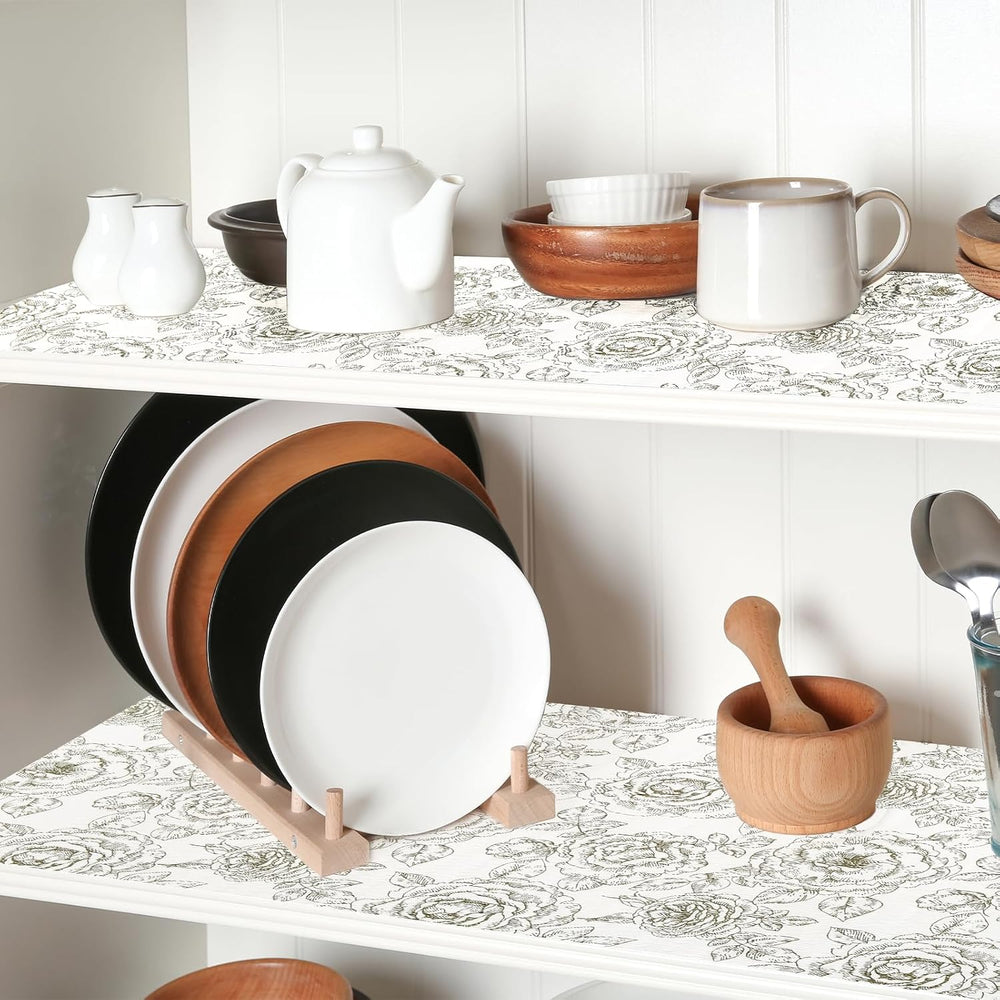 Shelf Drawer Liner for Kitchen Cabinets Non Adhesive, Slip Resistant Strong G...