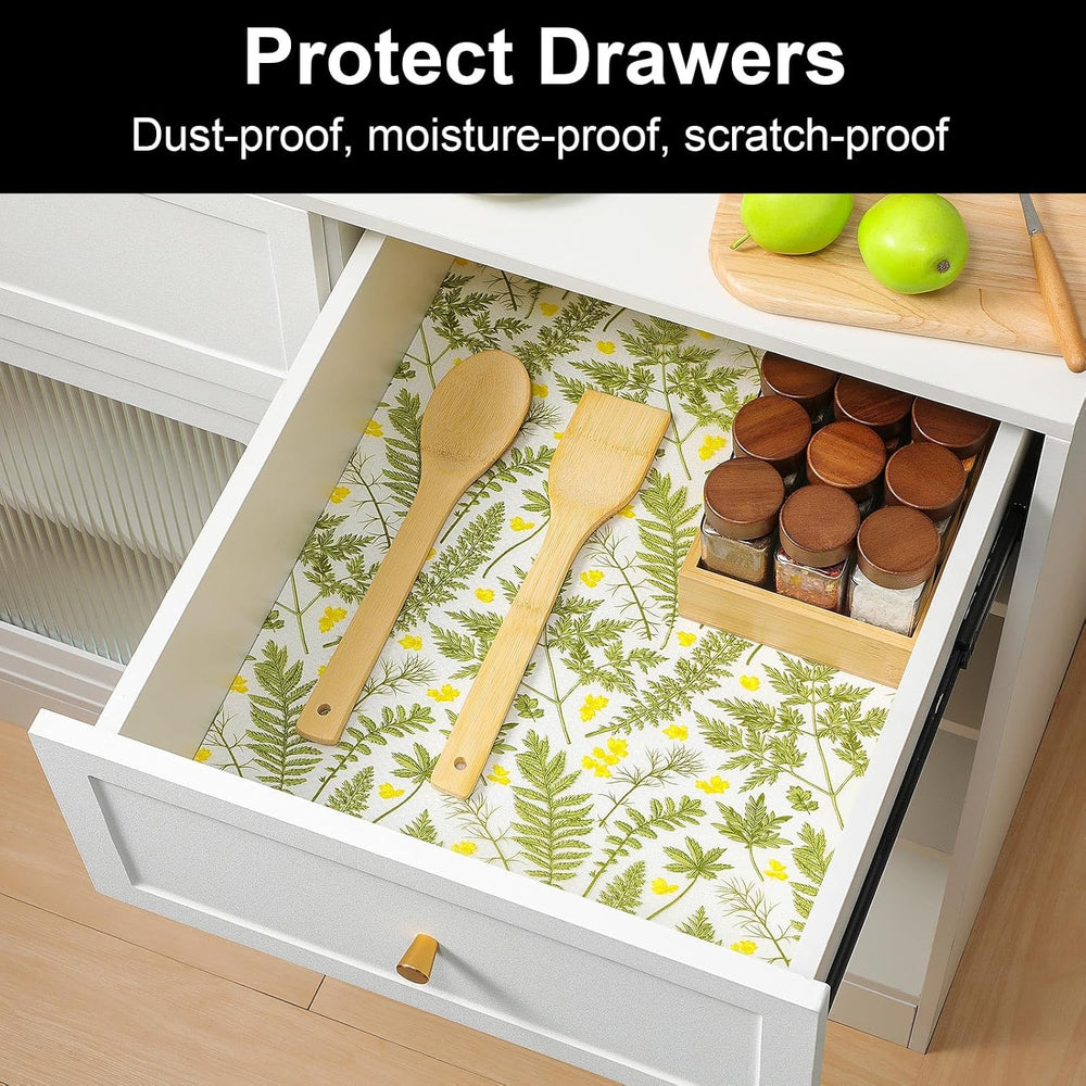 Cooyes Shelf and Drawer Liners for Kitchen Cabinets, Non Adhesive Liner