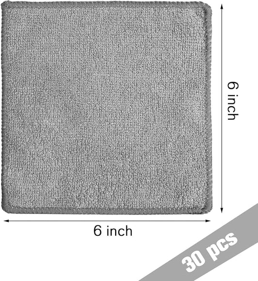 Tanlade Microfiber Cleaning Cloth 6"x6" Cleaning Rags Reasonable Kitchen Towels - Image 2