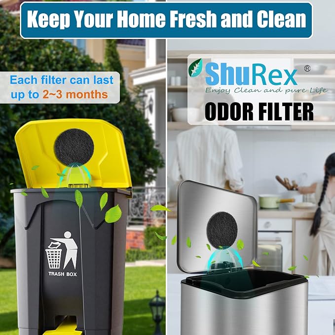 12-Pack Universal Stick-on Trash Can Odor Absorbing Filters, Thick Design - Image 7