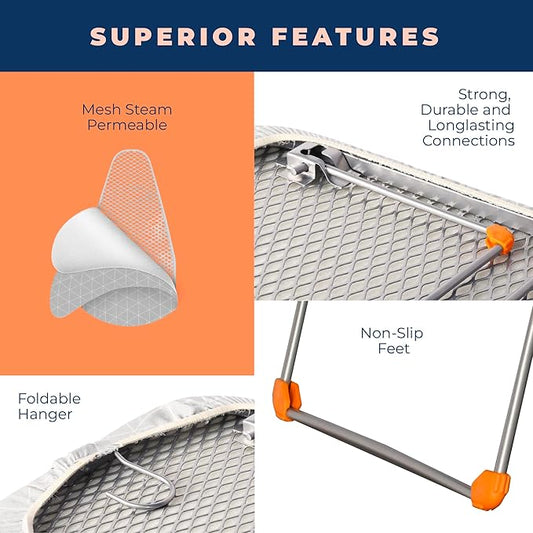 Tabletop Ironing Board with Folding Legs, Small Ironing Board with Thick Cotton - Image 2