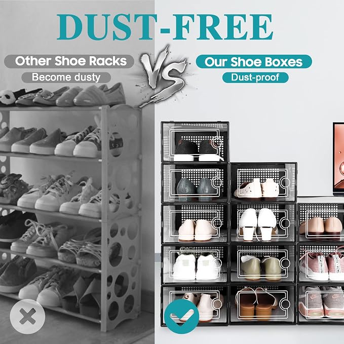 Kuject Large Shoe Organizers Storage Boxes - Image 8