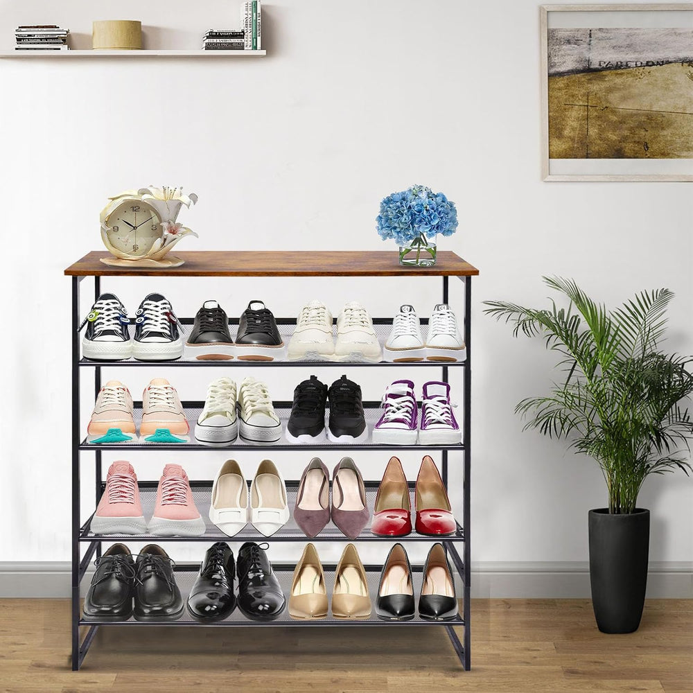 Garden 4 you Shoe Rack for Entryway 5 Tiers 11.8" D x 29" W x 36.5&...
