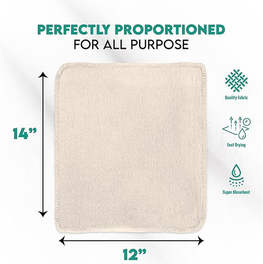 ZUPERIA Cotton Shop Towel – Multipurpose Cleaning Cloths Reusable Shop Rags - Image 2