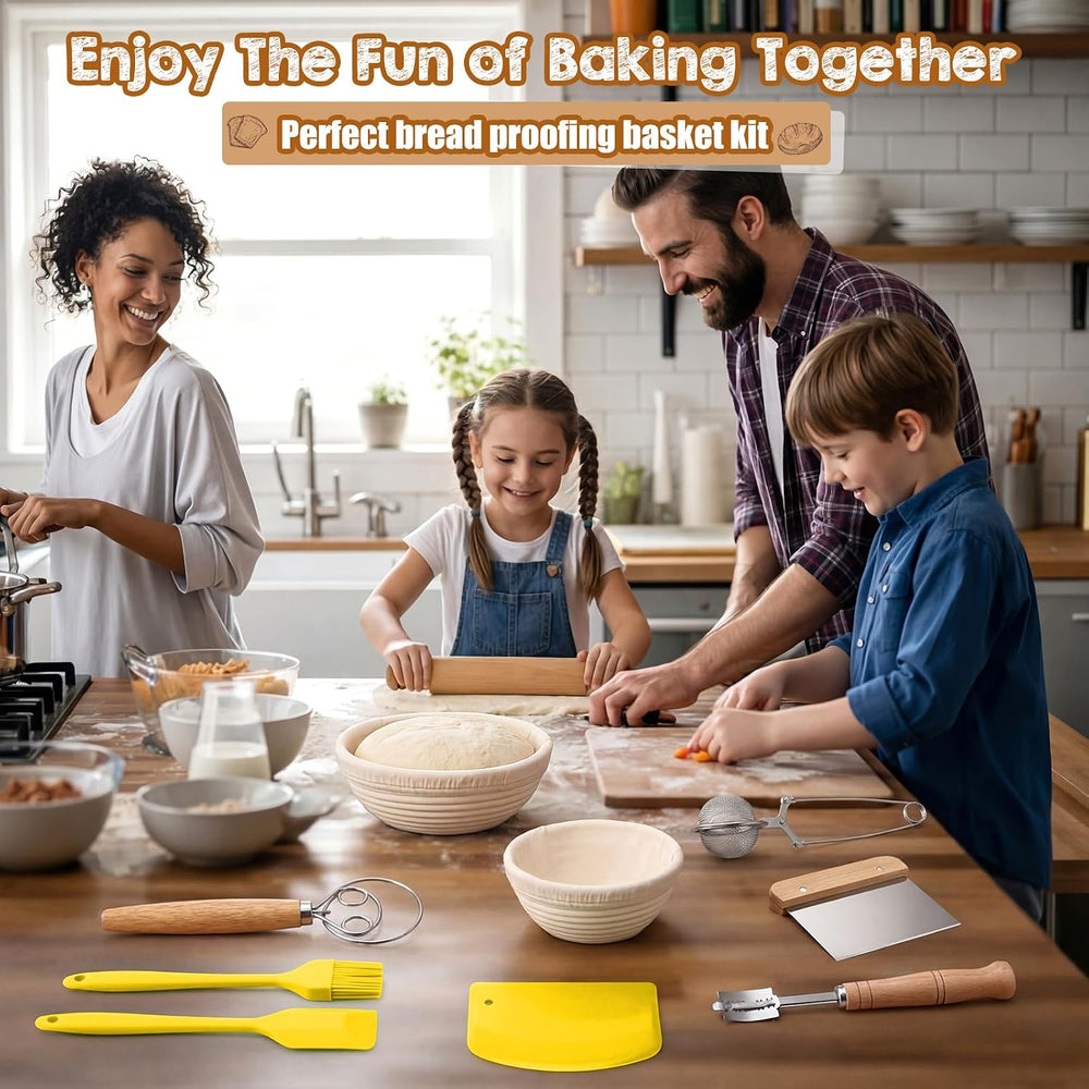 Nitial Sourdough Bread Baking Kit with Proofing Baskets