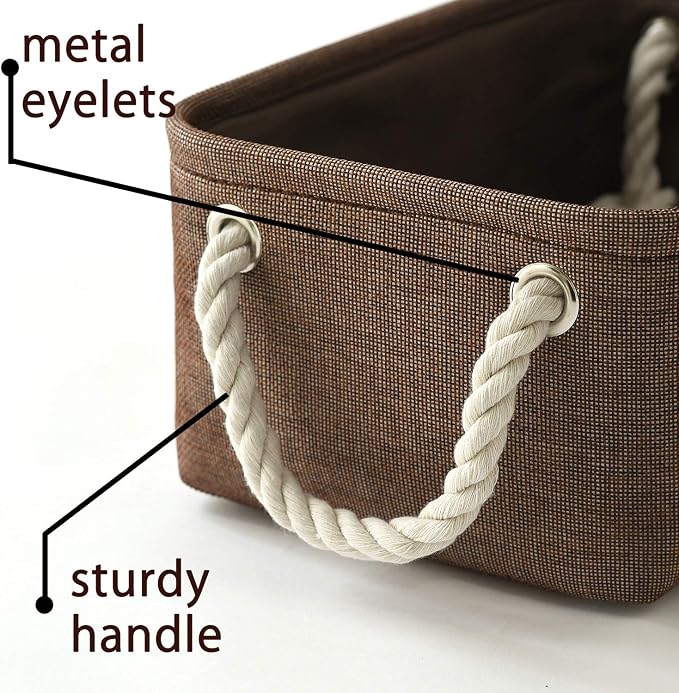 TheWarmHome Small Fabric Canvas Storage Bin - Image 9