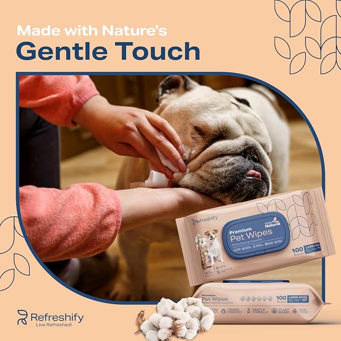 Pet Wipes for Dogs and Cats Plant Based – Unscented Dog Wipes for Paws and Butt - Image 6
