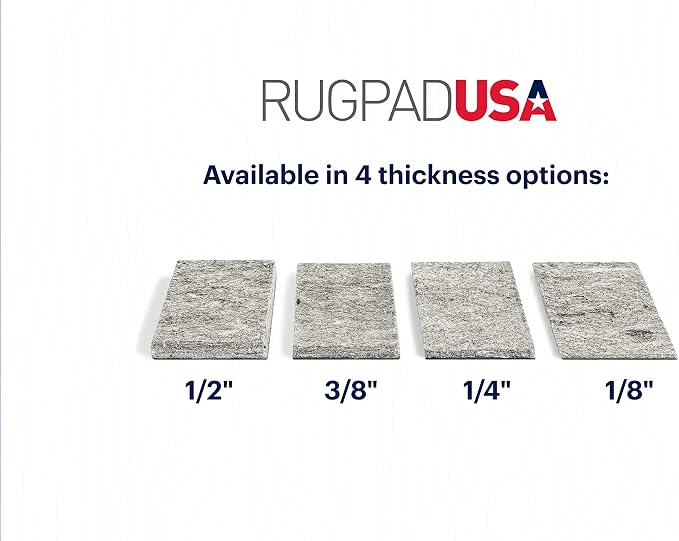 RUGPADUSA - Dual Surface - 10'x14' - 1/2" Thick - Felt + Rubber - Non-Slip - Image 9