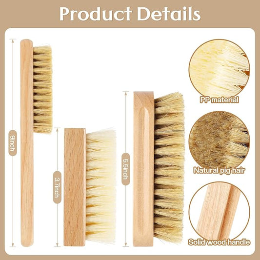 3 Pcs Wood Laundry Stain Brush Stain Remover Brushes - Image 2