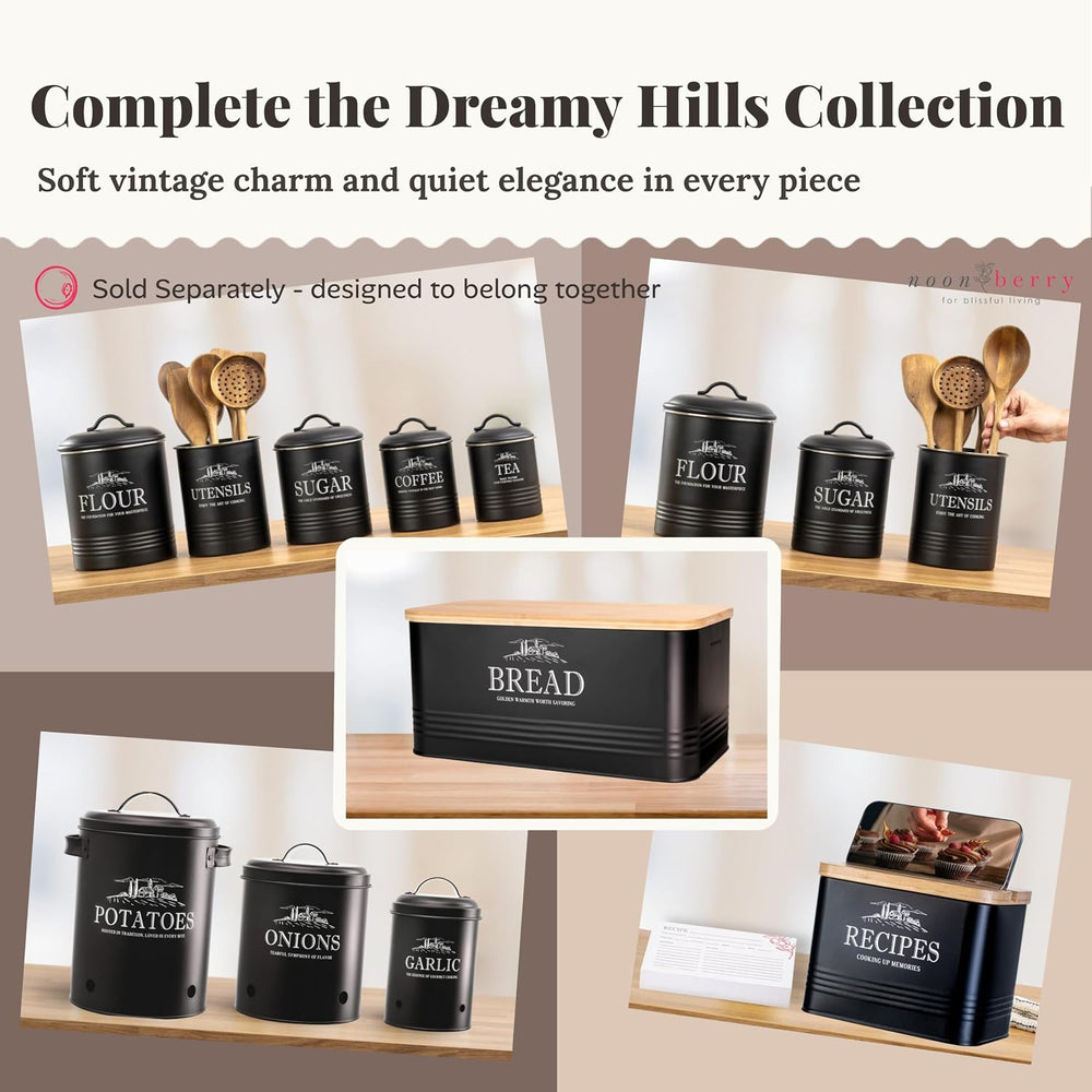 noonberry 5-Piece Farmhouse Kitchen Canister Sets for Kitchen Counter