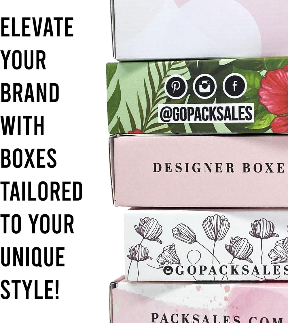 Personalized Shipping Boxes (25 Pack) - Custom Printed with Your Logo and Des...