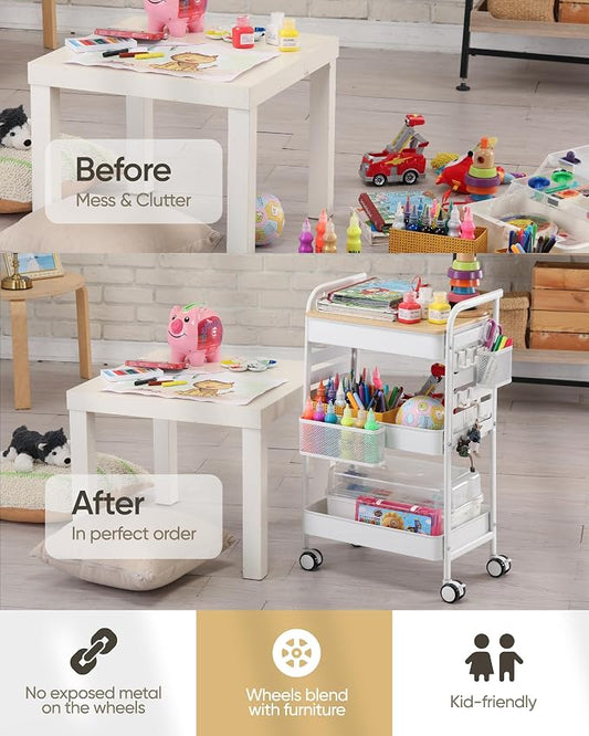 Art Cart with Tabletop & Pegboard - Image 2