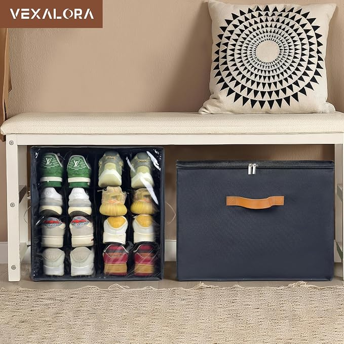 Shoe Organizer for Closet, 3 Pack Shoe Storage Bins - Image 7