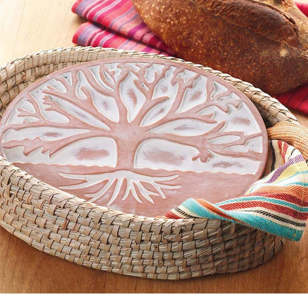 Bread Basket with Terracotta Warmer, Bread Basket for Serving, Sized 12.5&quo...