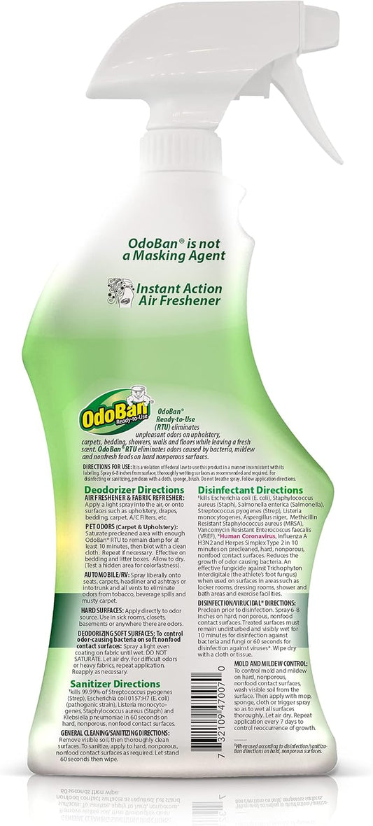 OdoBan Ready-to-Use Disinfectant and Odor Eliminator, Made in the USA, Original - Image 2