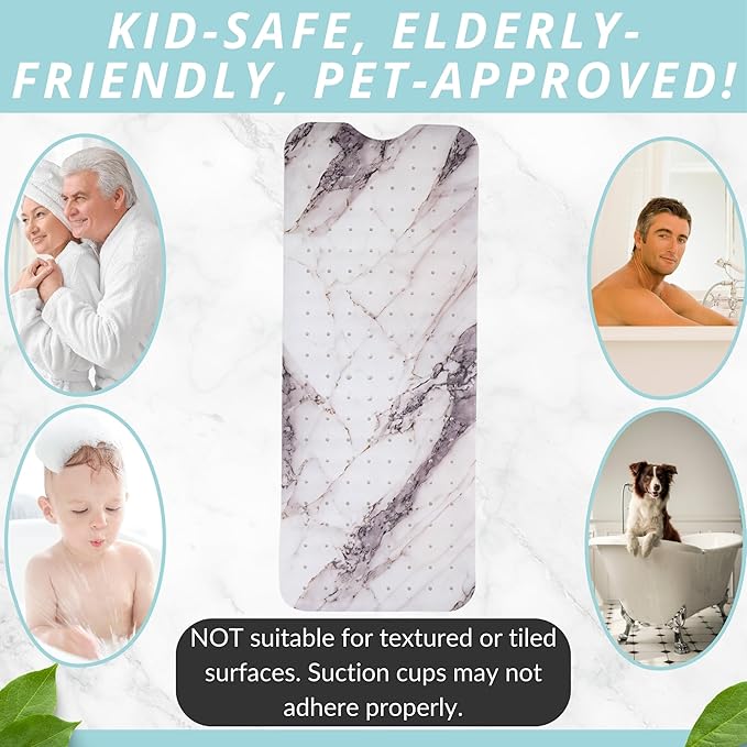 ENKOSI Bath Mat – Large 40 x 16 Inch Non-Slip Bathtub Mat - Image 6