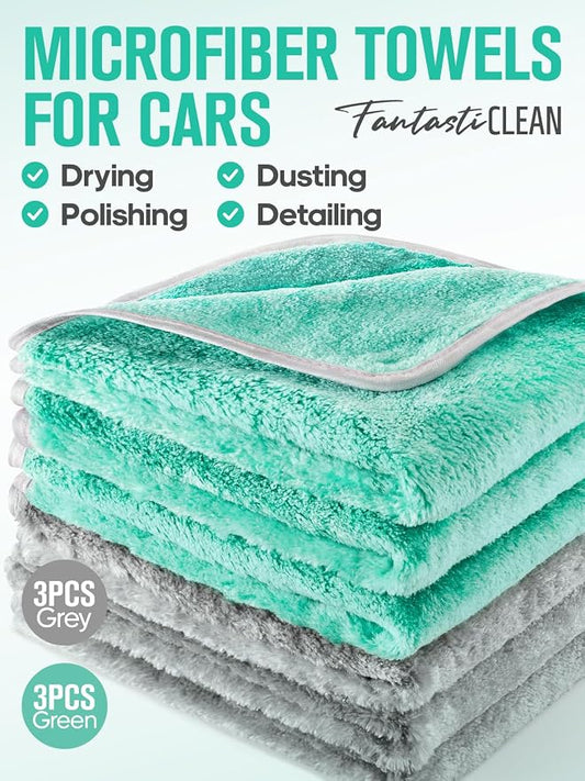 Fantasticlean Microfiber Car Detailing Towels, Car Drying Towel - Image 2
