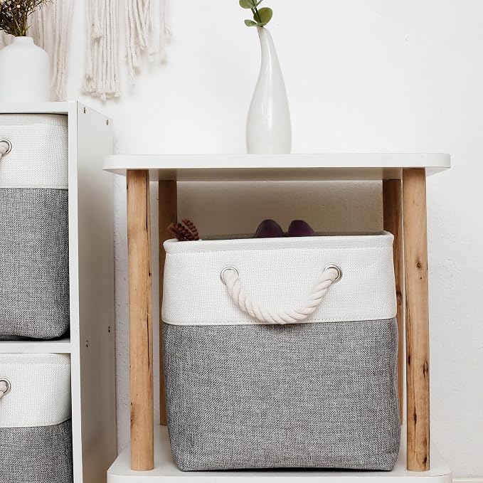 11 x 11 Inch Storage Cubes, 6 Pack Large Collapsible Fabric Storage Bin - Image 6