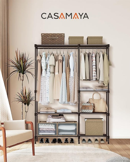 Clothes Rack, Portable Closet, 44.9 Inch Large Capacity Wardrobe Closet - Image 2
