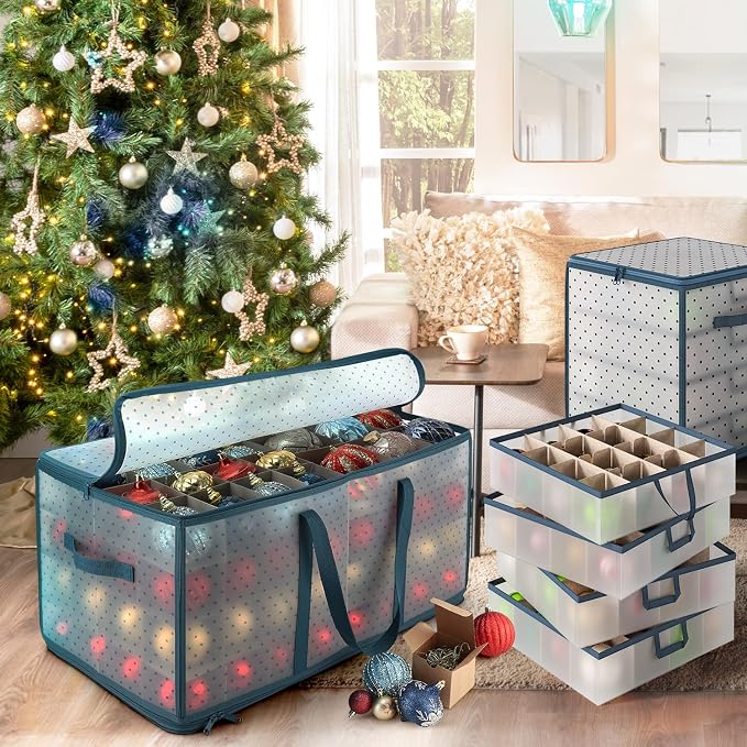 Hearth & Harbor Large Christmas Ornament Storage Box - Image 6