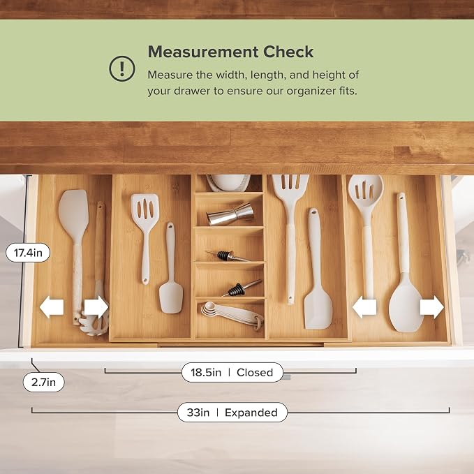 KitchenEdge Adjustable Kitchen Drawer Organizer - Image 7