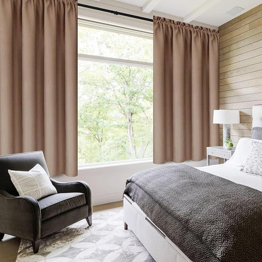 DWCN Blackout Curtains for Living Room Thermal Insulated, Energy Saving & Noise - Image 2