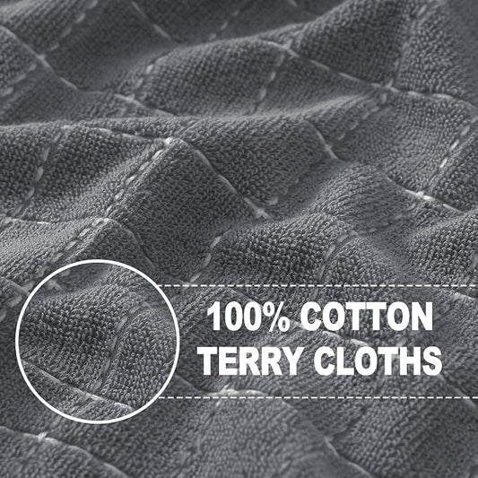 Homaxy 100% Cotton Terry Kitchen Towels, Checkered Designed, Soft and Super - Image 2