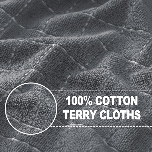 Homaxy 100% Cotton Terry Kitchen Towels, Checkered Designed, Soft and Super - Image 2