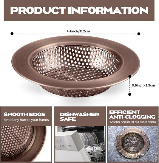 Retisee 2 Pcs Sink Strainer Stainless Steel Kitchen Sink Drain Strainer Basket - Image 2