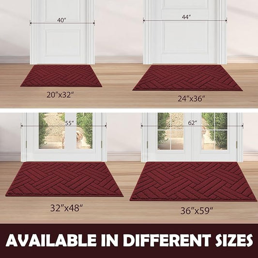 Door Mat Indoor Doormat, Entryway Rug Door Mats Non-Slip Rubber Backing - Image 2