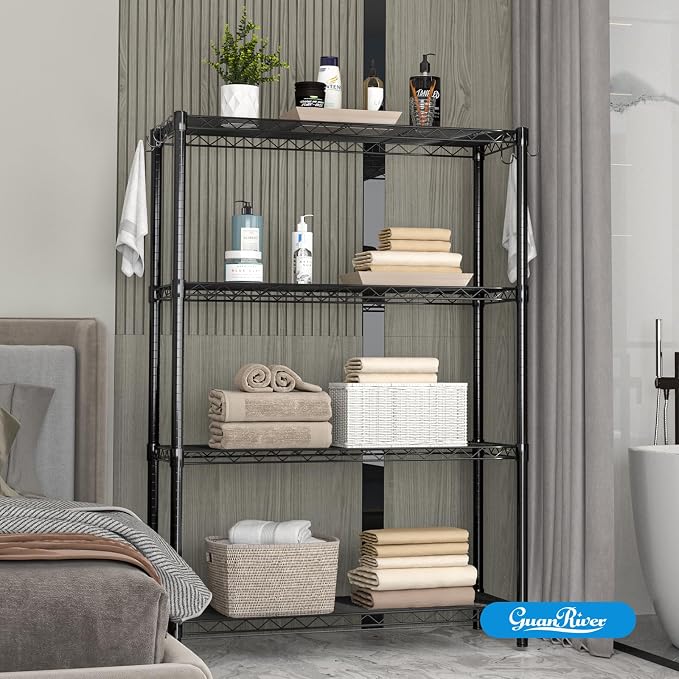 4-Shelf Adjustable Metal Shelf Wire Shelving Unit Storage Rack Display Shelf - Image 8