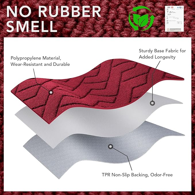 hicorfe Front Door Mat Outside Entrance, Stain and Fade Resistant, Non Slip - Image 8