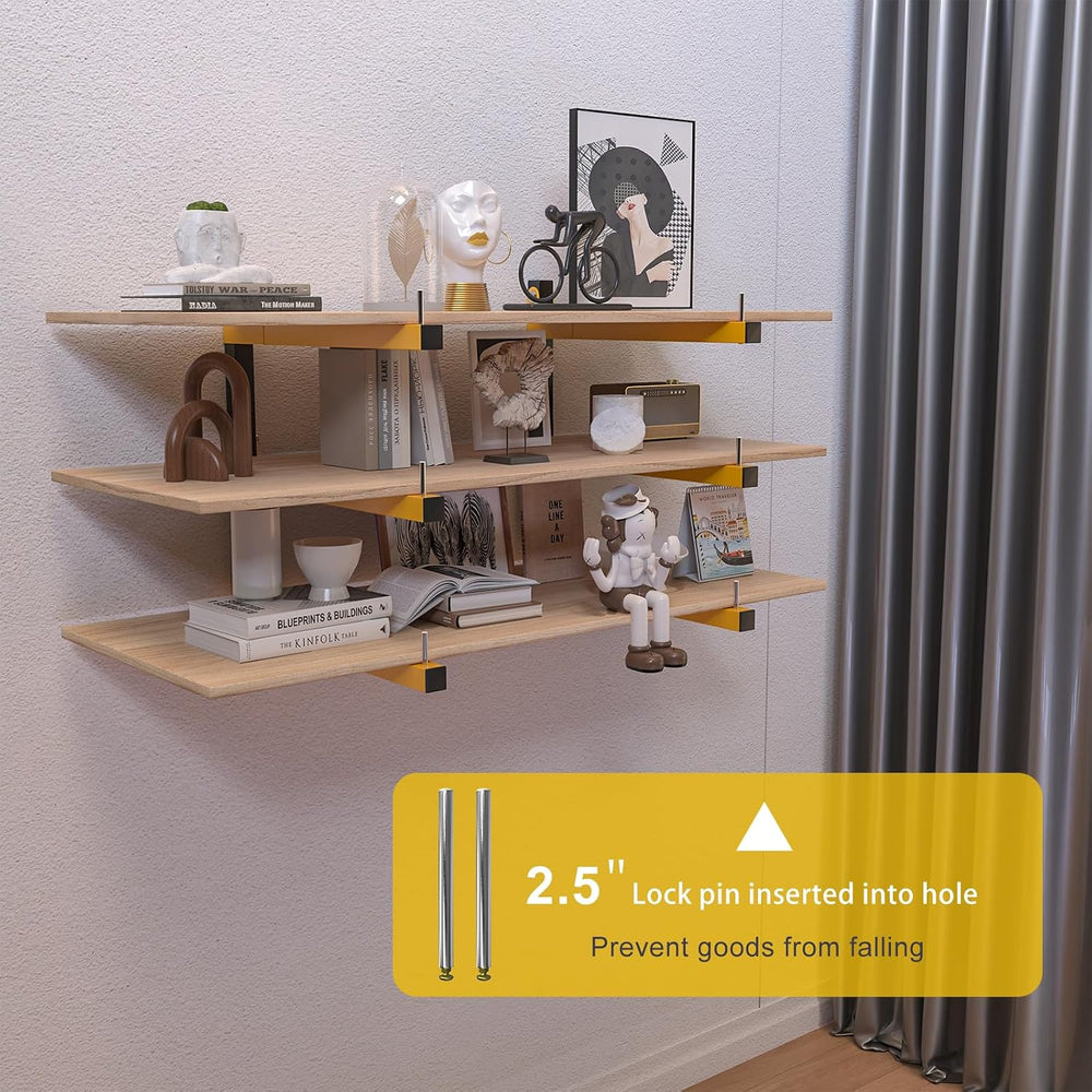4 PACK Lumber Storage Rack Wall Mount Wood Organizer Storage Racks Heavy Duty...