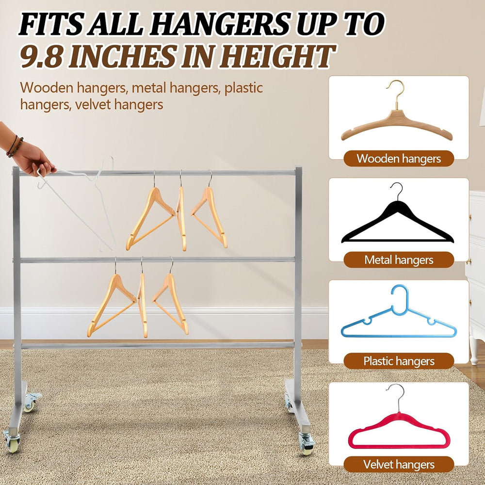 DoubleFill 3 Tier Hanger Organizer Stacker Clothes Hanger Holder Hold up 200 ...