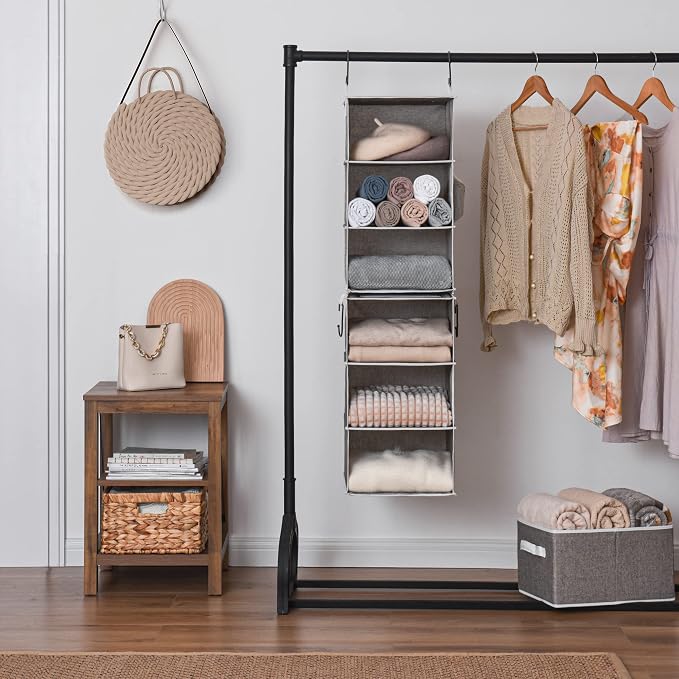 StorageWorks 6-Shelf Closet Organizers, Two 3-Shelf Separable Hanging Shelves - Image 8