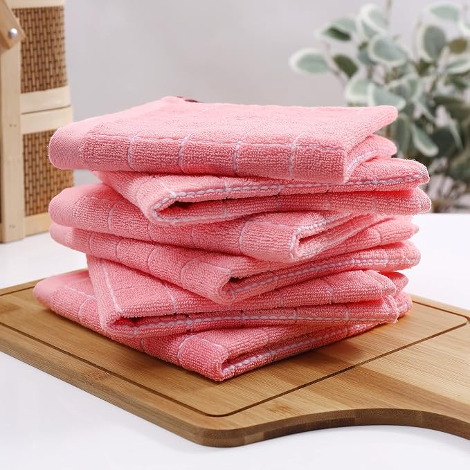 Homaxy 100% Cotton Terry Kitchen Dish Cloths, Ultra Soft and Absorbent Dish - Image 8