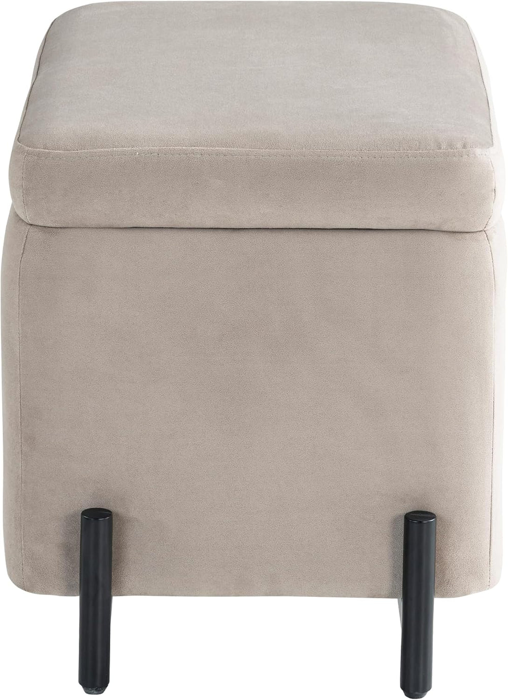 Studio Living® Connor 24" Small Storage Ottoman, Modern Boho, Matte Blac...
