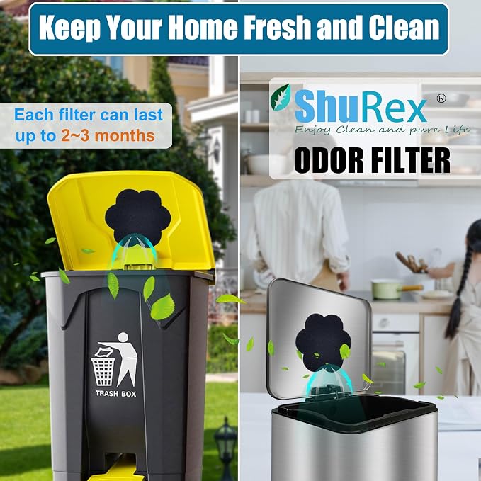 12-Pack Universal Trash Can Odor Absorbing Filters, Activated Charcoal - Image 8