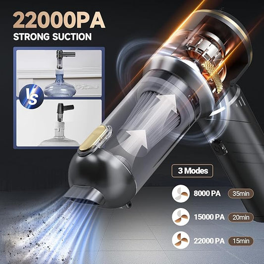 Car Vacuum Portable Cordless, Foldable Handheld Vacuum - Image 2