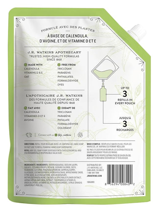 J.R. Watkins Hand Soap Refill, Aloe and Green Tea 34 fl Ounce - Image 2