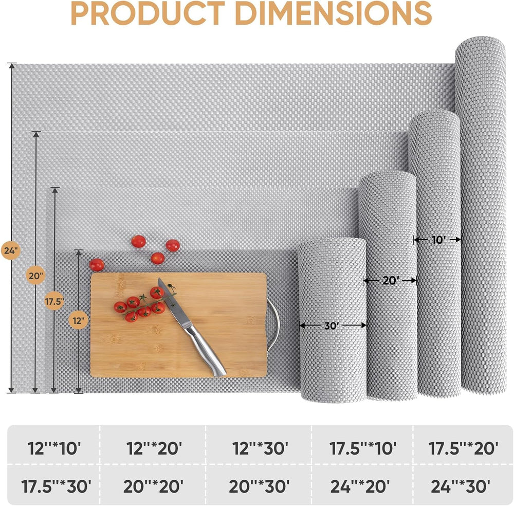BALEINE Non-Adhesive Drawer Shelf Liners for Kitchen Cabinets, 24'' x...