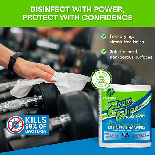 Zoom Evolution Multi-Purpose Antibacterial Wipes, Disinfecting Cleaning & - Image 2