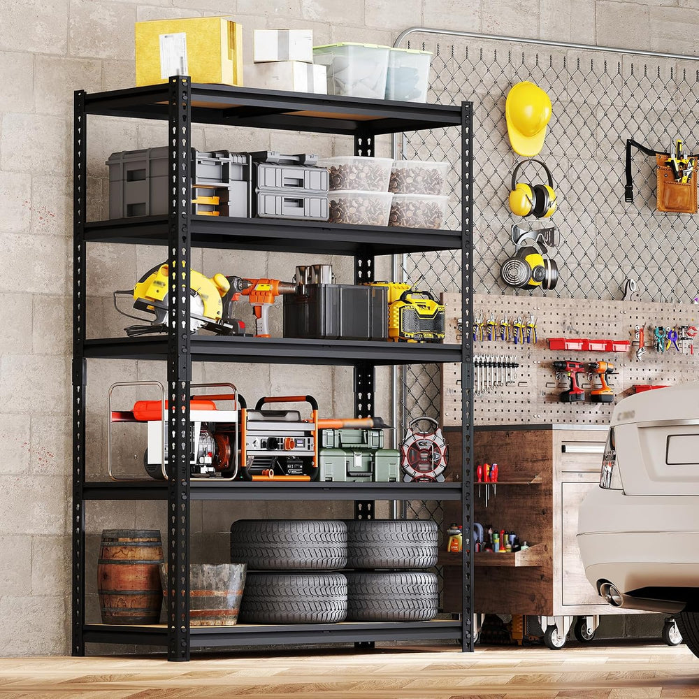 Garage Shelving Storage Shelves, 60'' H Adjustable Shelving, Metal St...